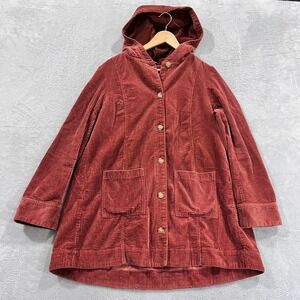 J. Jill Corduroy Hooded Jacket in Rust Red